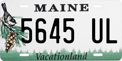 ME license plate 5645UL