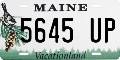 ME license plate 5645UP