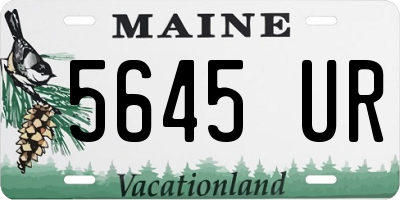 ME license plate 5645UR