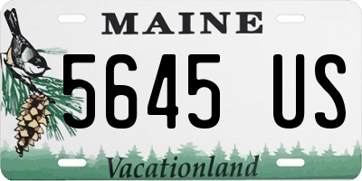 ME license plate 5645US