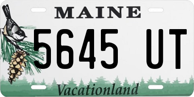ME license plate 5645UT