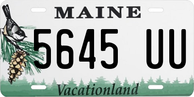 ME license plate 5645UU