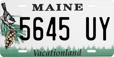 ME license plate 5645UY