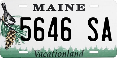 ME license plate 5646SA