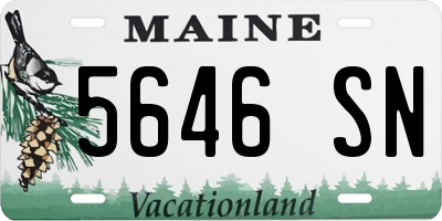 ME license plate 5646SN