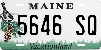 ME license plate 5646SQ