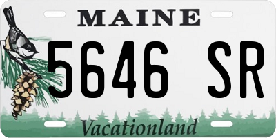 ME license plate 5646SR