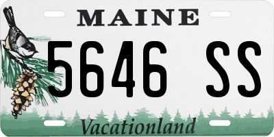 ME license plate 5646SS