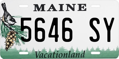 ME license plate 5646SY