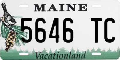 ME license plate 5646TC