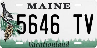 ME license plate 5646TV