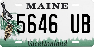 ME license plate 5646UB