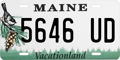 ME license plate 5646UD