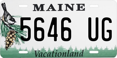 ME license plate 5646UG