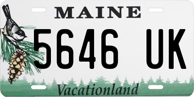 ME license plate 5646UK