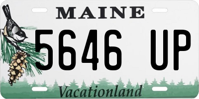 ME license plate 5646UP