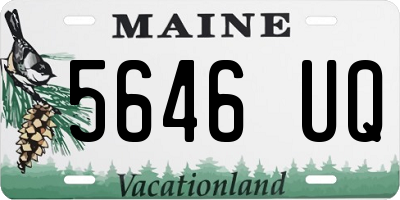 ME license plate 5646UQ