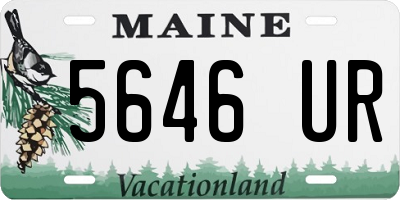 ME license plate 5646UR