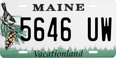 ME license plate 5646UW