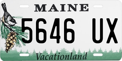 ME license plate 5646UX