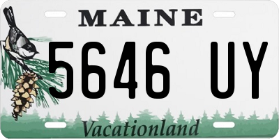 ME license plate 5646UY