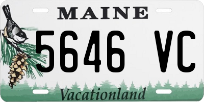 ME license plate 5646VC