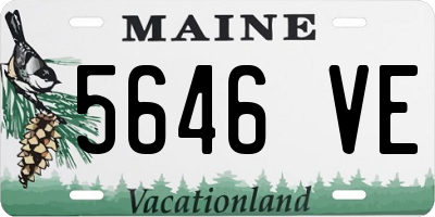 ME license plate 5646VE