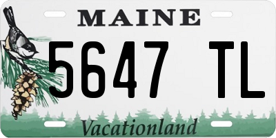 ME license plate 5647TL