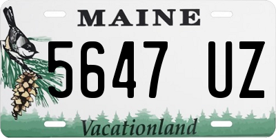 ME license plate 5647UZ