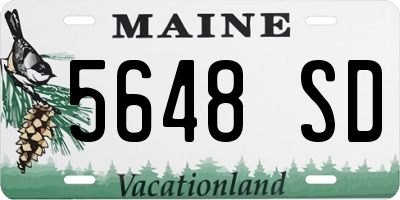 ME license plate 5648SD
