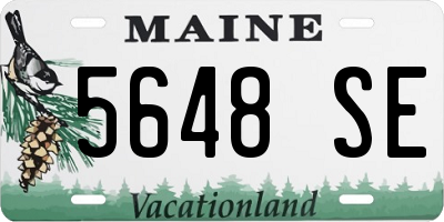 ME license plate 5648SE