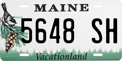 ME license plate 5648SH