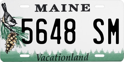 ME license plate 5648SM