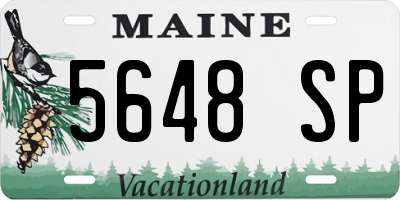 ME license plate 5648SP
