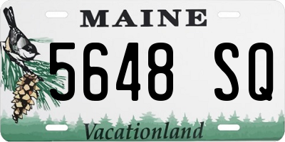 ME license plate 5648SQ