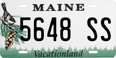 ME license plate 5648SS