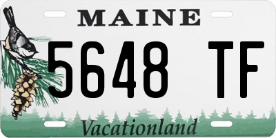 ME license plate 5648TF