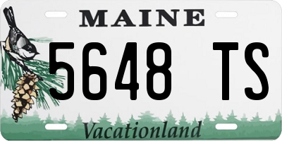ME license plate 5648TS