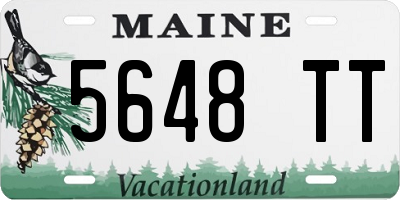 ME license plate 5648TT