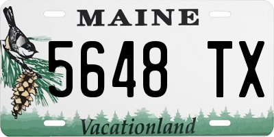 ME license plate 5648TX