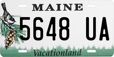 ME license plate 5648UA