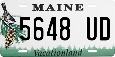 ME license plate 5648UD