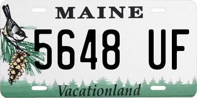 ME license plate 5648UF