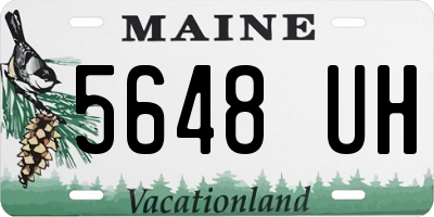 ME license plate 5648UH