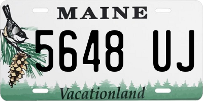 ME license plate 5648UJ