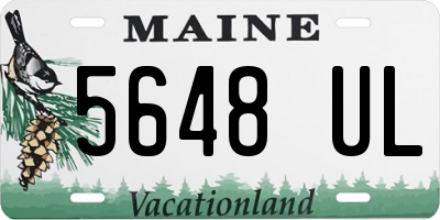 ME license plate 5648UL