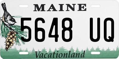 ME license plate 5648UQ