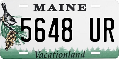 ME license plate 5648UR