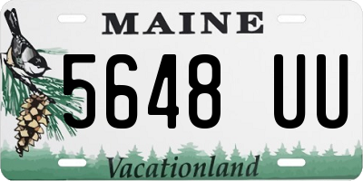 ME license plate 5648UU