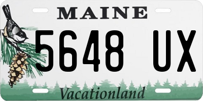 ME license plate 5648UX